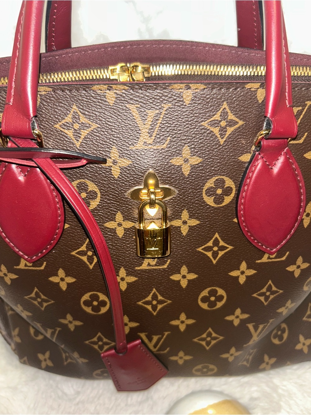 Louis Vuitton Monogram Canvas Flower Tote MM Bordeaux - Picture 6 of 16